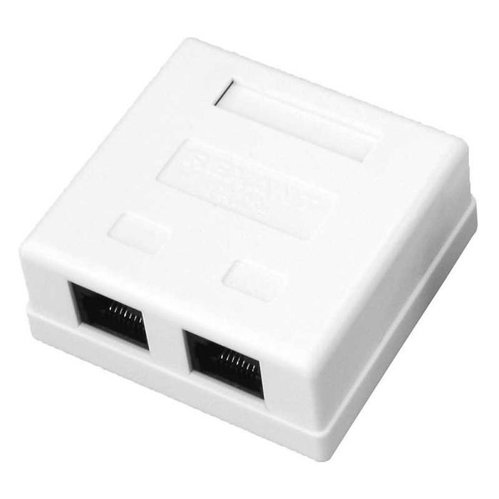 Розетка RJ-45 2х-портовая Cat.5e