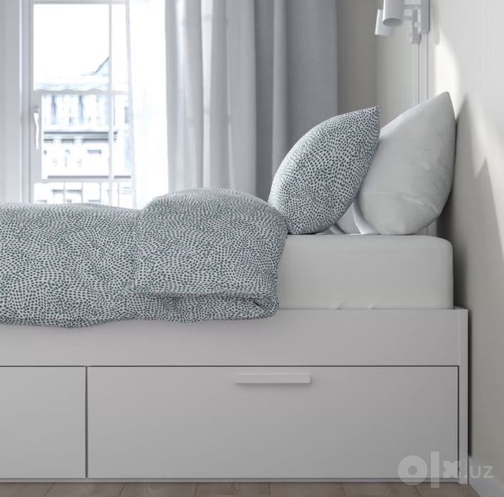 Кровать IKEA BRIMNES с 4-мя ящиками, 140*200см