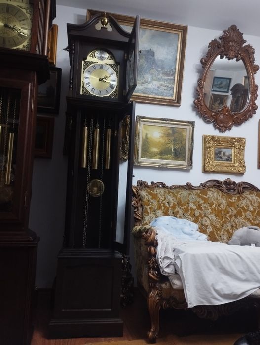 Ceas pendula de podea mecanism Urgos anii 80 cu pendul Westminster