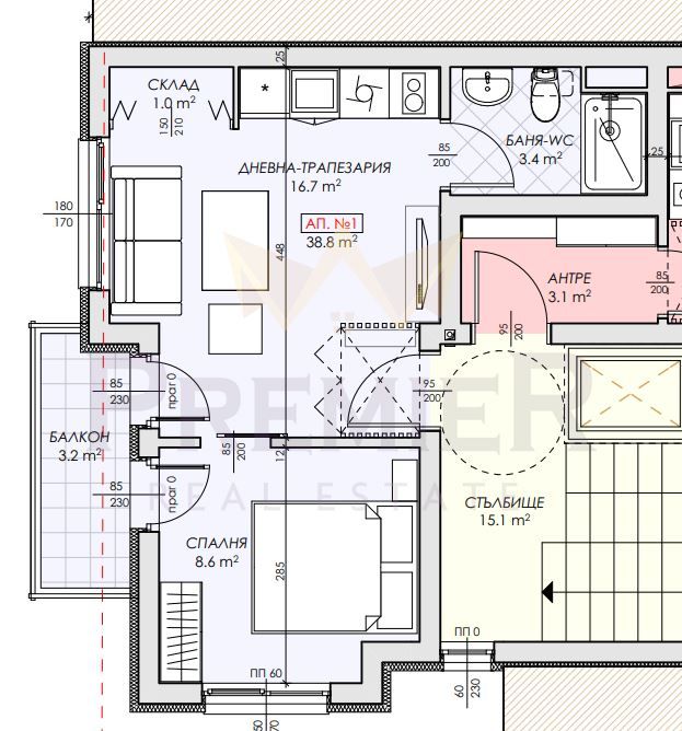Продава се Двустаен апартамент в Несебър - 53 кв.м за 638 €/кв.м - Снимка #2