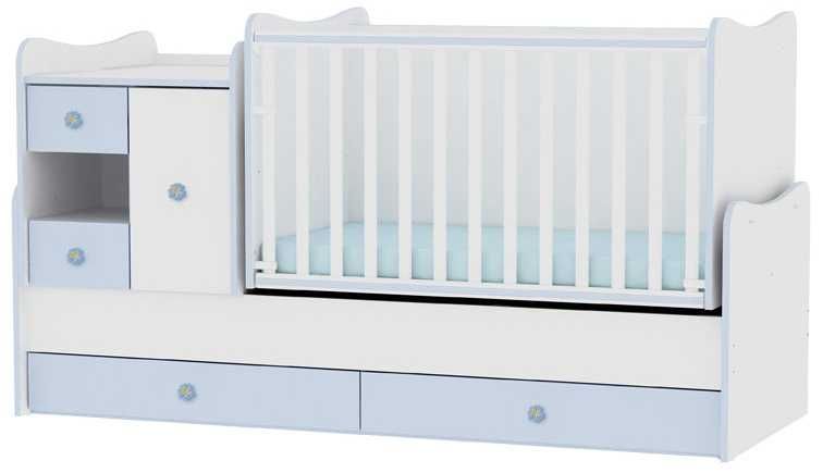 Легло, гардероб и скрин Lorelli + матрак