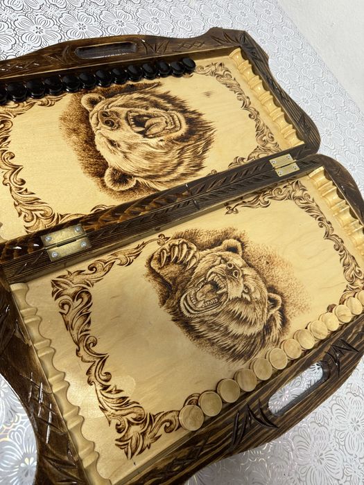 Нарды-шахматы ручной работы