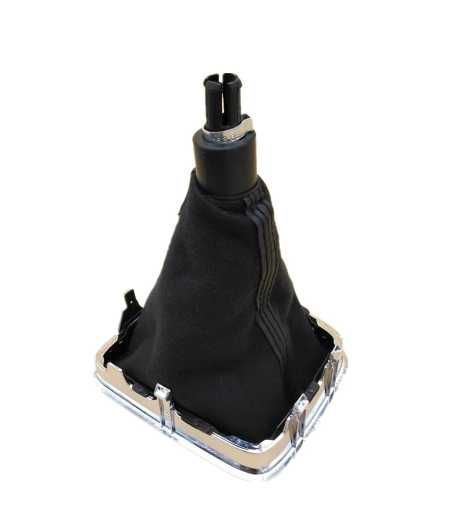 Скоростен лост с маншон Audi 5 ск VW Sharan черна кожа с черен шев