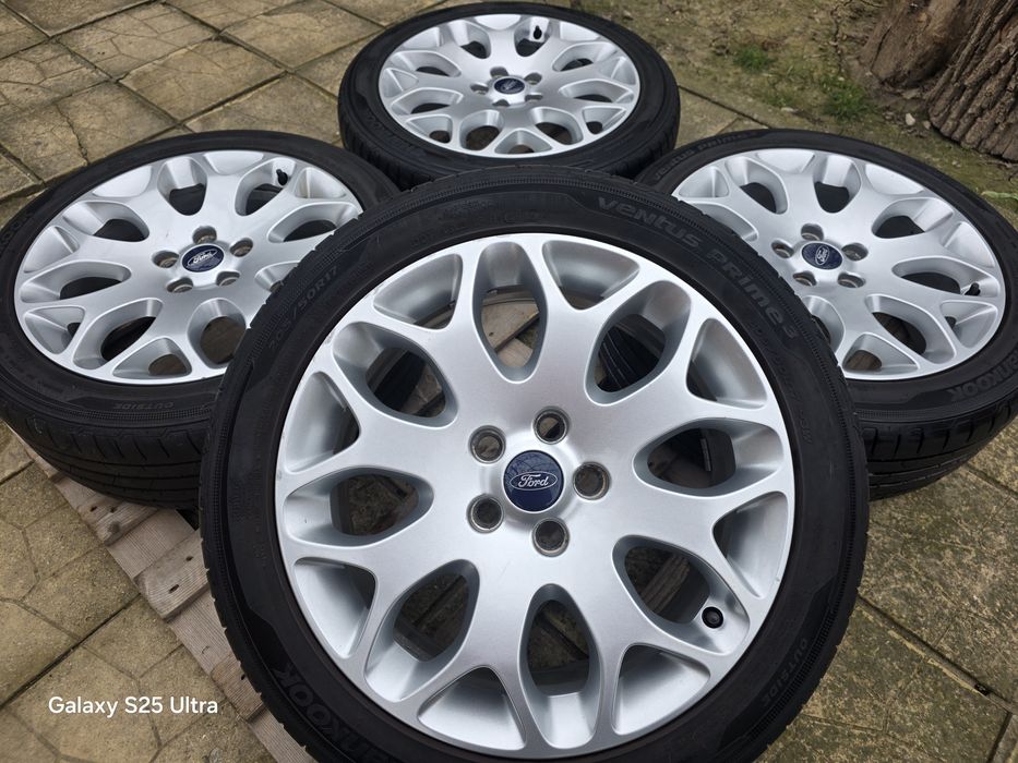 Лети джанти 17ки 5х108 Ford + летни гуми 205/50/17 Hankook