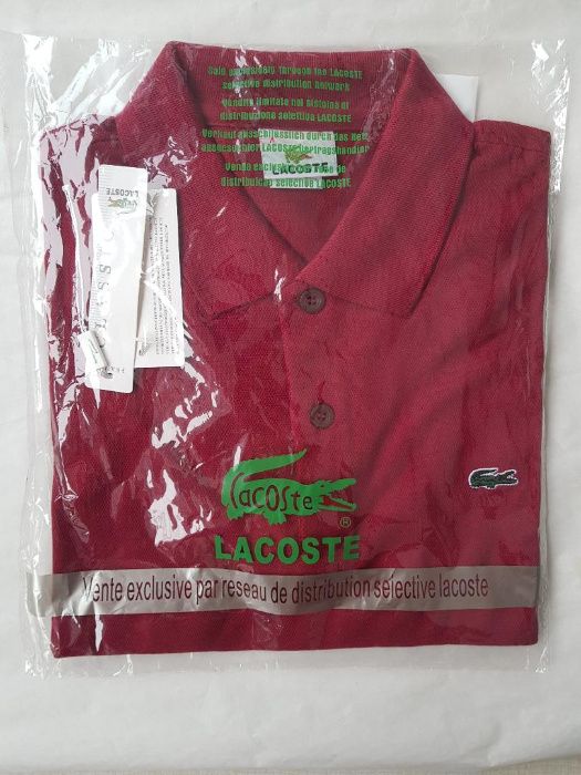 Tricou Lacoste Roșu de Burgundia Marime M. Nou ambalat!