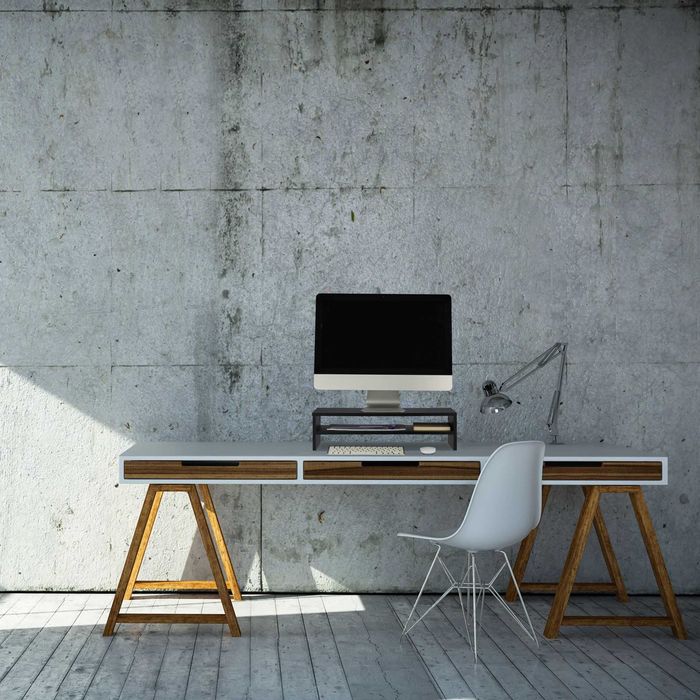 Черна стойка за монитор с отделение Relaxdays немско производство