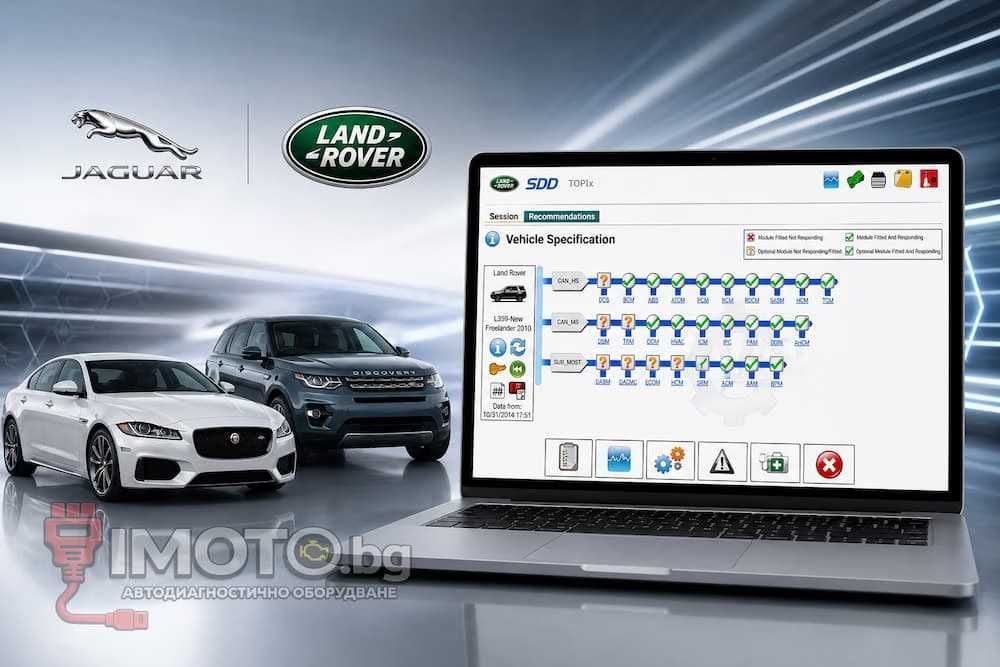 Jaguar / Land Rover JLR SDD v168 – Диагностичен софтуер