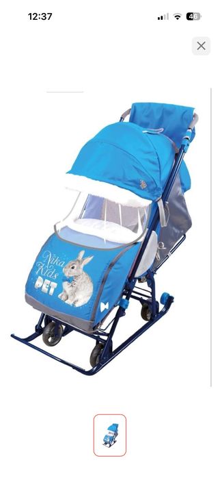 Санки коляска зимный