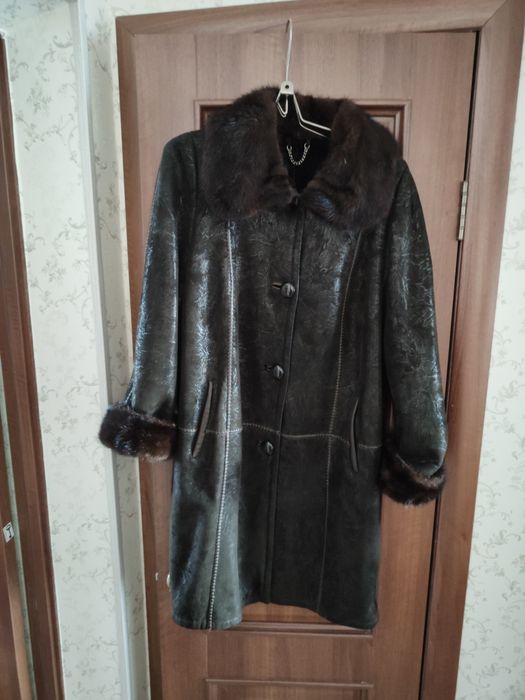 Дублёнка коричневая