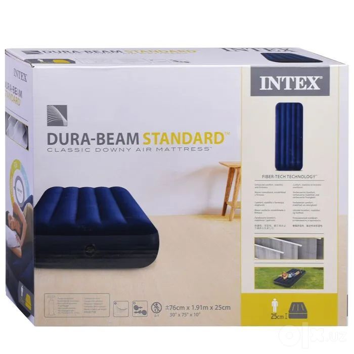 Надувной матрас INTEX 191×76×25 см — комфортный сон дома и на природе