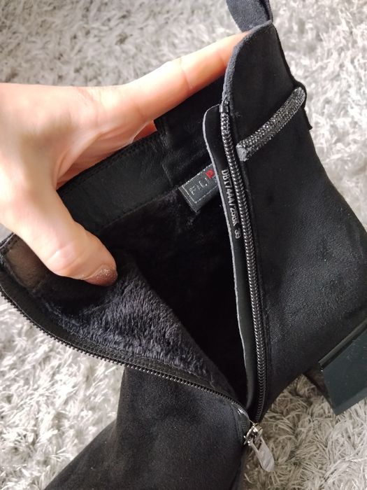 Дамски боти от естествен велур