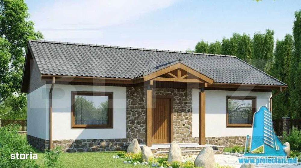Casa in stadiu de proiect-100mp- teren 550mp- Vacaresti