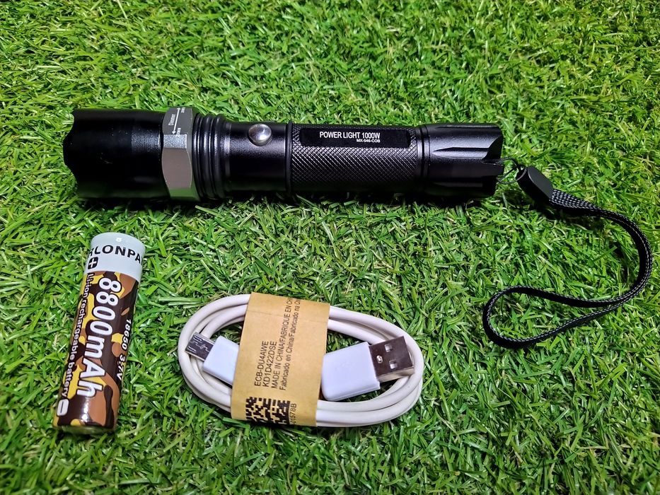 Lanterna SWAT LED CREE Q5 cu Lampa COB Metalica Reincarcabila