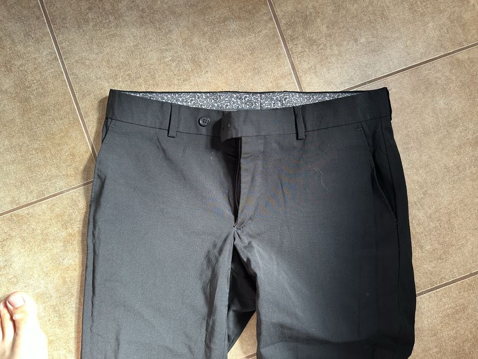 Pantaloni costum negru Seroussi Lana premium