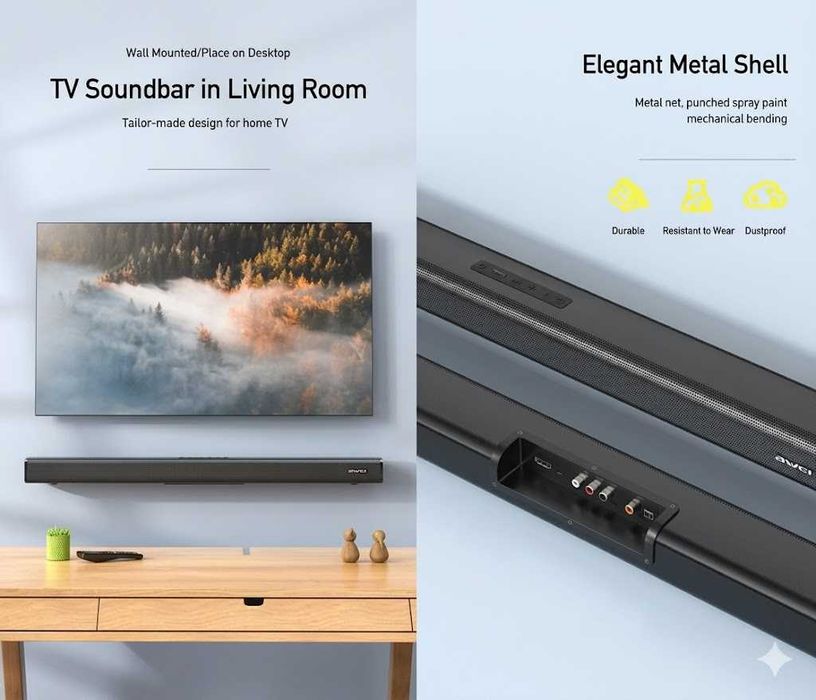 Awei Y999 HiFi Soundbar: Звук как в кинотеатре прямо у вас дома