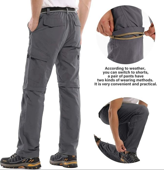 Jack Wolfskin штаны-шорты - трансформеры 2 в 1 с плетением рипстоп.