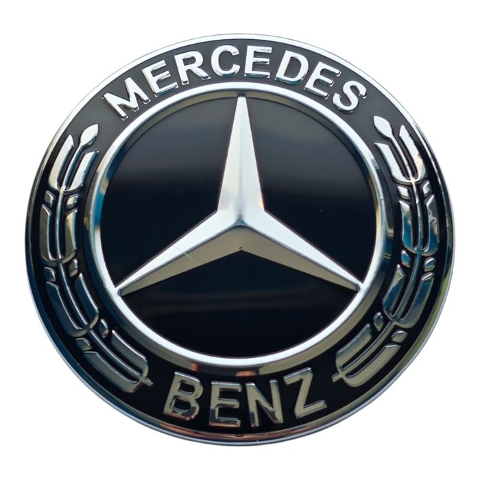 75мм Капачки за джанти за Мерцедес Mercedes-Benz - ЧЕРНИ с надпис