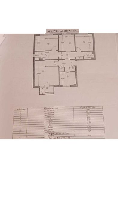 Vand apartament 4 camere, loc de parcare, mobilat, etaj 3 - Gavana II