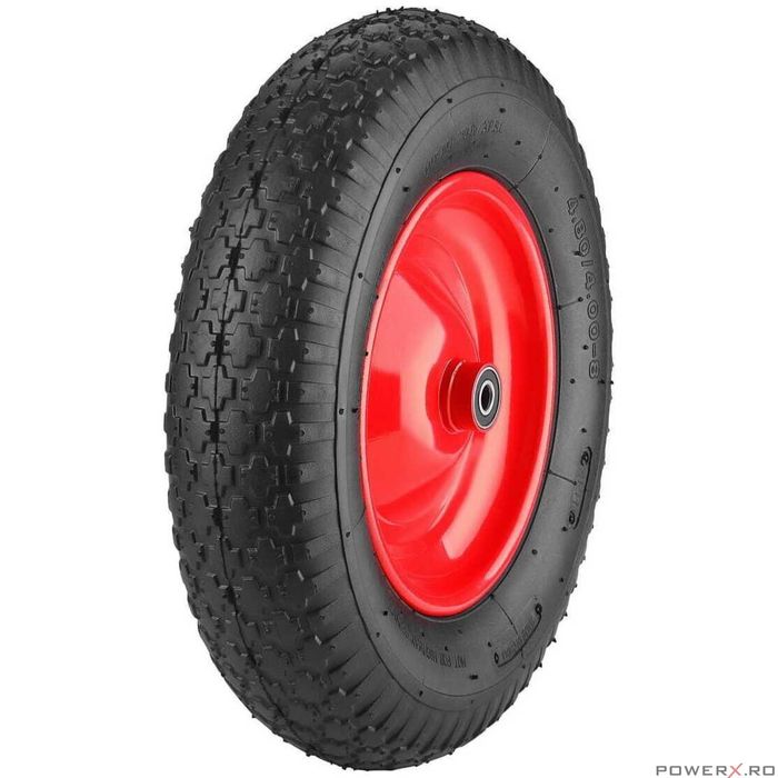 Roata pentru roaba rosie cu rulment, 16", Kraft