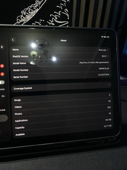 Ipad 11 pro M2 128GB WiFi (4th generation)