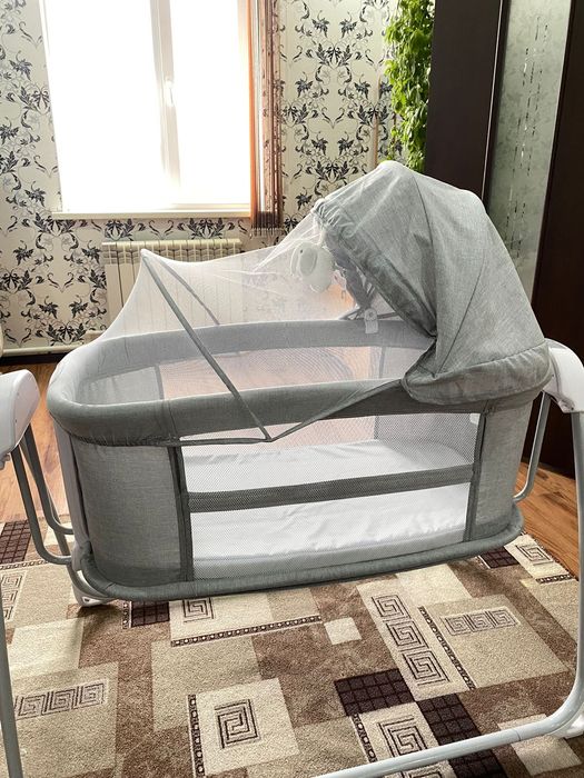 Манеж кровать электро качалка