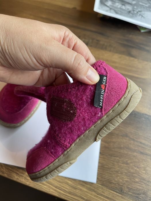 Botosei gradinita Halfinger lana si piele intoarsa marime 25