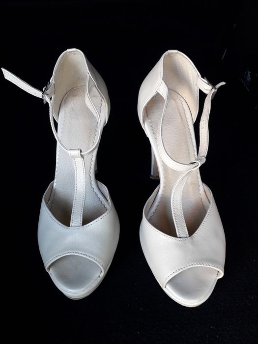 Pantofi mireasă piele