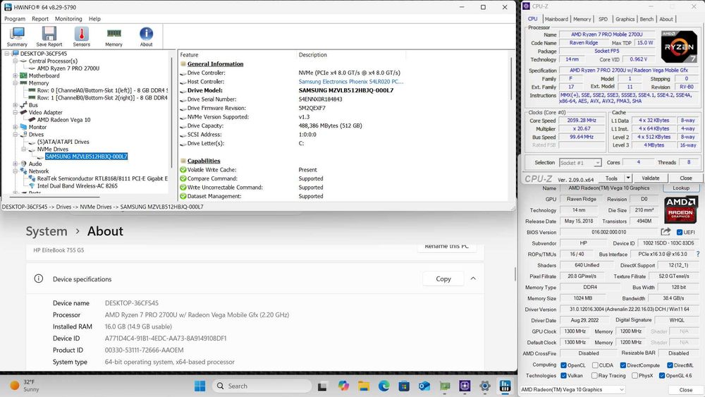 Laptop HP EliteBook Ryzen 7 Pro 4G LTE 16GB 512GB SSD Windows 11