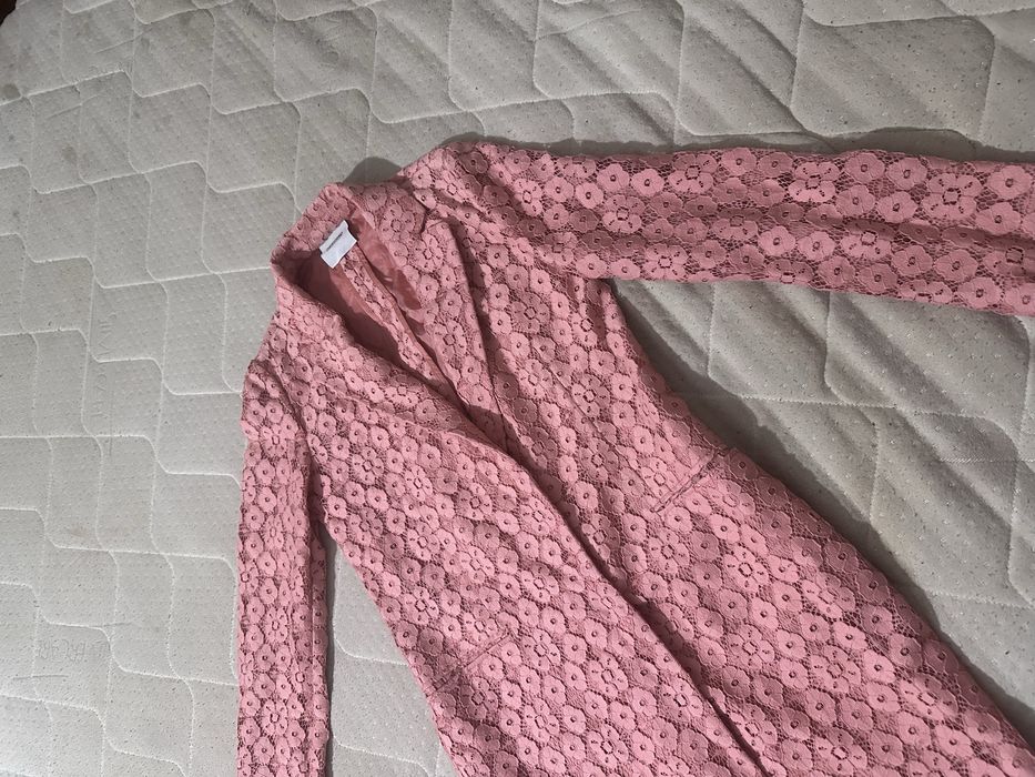 Moschino Cheap and Chic Pink Lace long Blazer