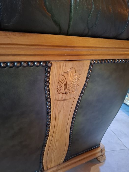 Холна гарнитура от естествена кожа