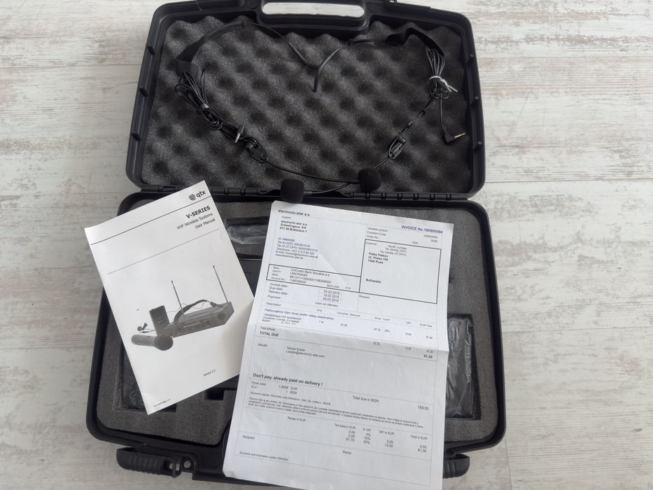 Безжична микрофонна система (с хедсет)