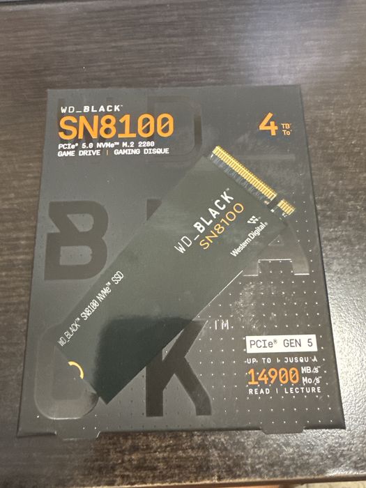 Ssd wd black 4tb sn8100 14900mbs gen5 nou sigilat original