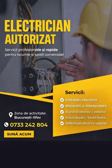 Electrician Autorizat zona București-Ilfov