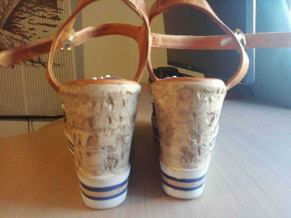 Дънкови дамски сандали