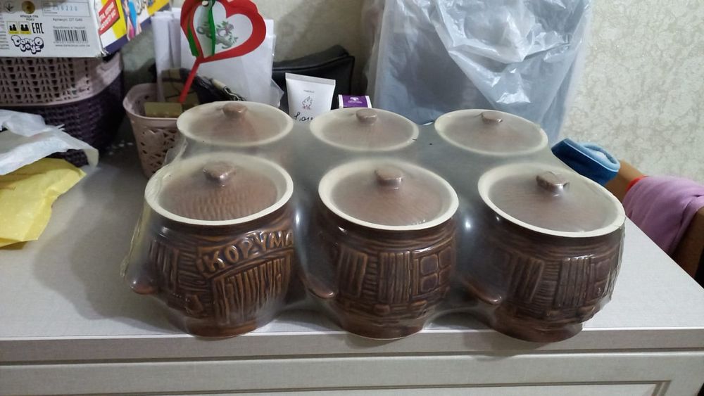 Горшочки глиняные 500 тг