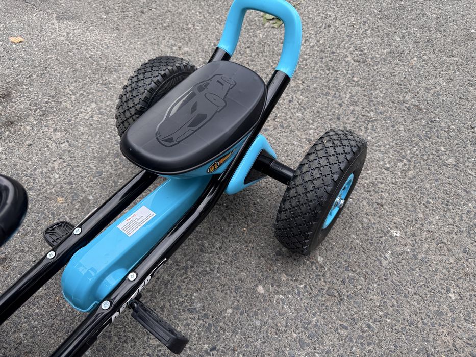 Kart cu pedale si roti gonflabile Driver Kidscare Albastru cart