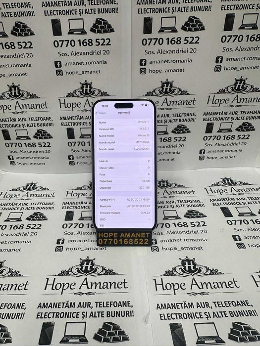 HOPE AMANET P1/ IPHONE 15 128 GB 99 BAT #38577