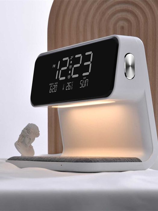 Simsiz zaryadkali aqlli stol soati