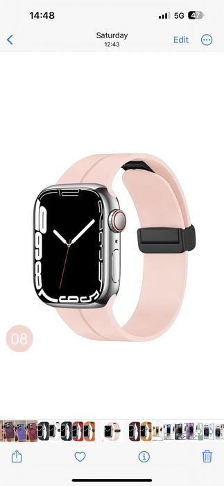 Curea Ceas Apple Watch Orice Serie Folie Silicon Husa