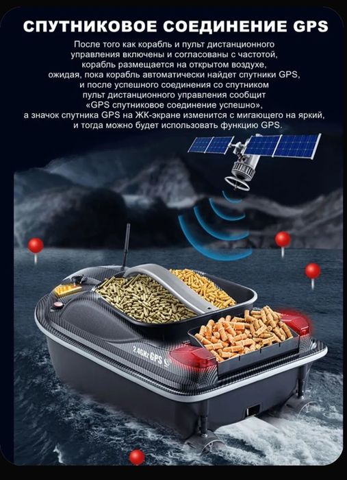Прикормочный кораблик HJ817 GPS