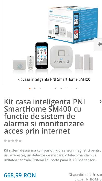 Kit casa inteligenta PNI SmartHome SM400 sistem alarma