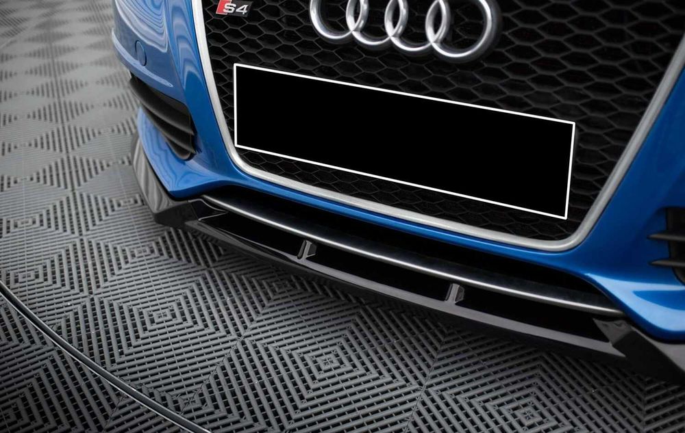 Преден лип спойлер за ауди а4 с4 б8 с лайн / audi a4 s4 b8 lip spoiler s line / добавка за предна броня / нож