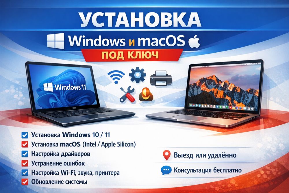 Помогу с компьютером и ноутбуком