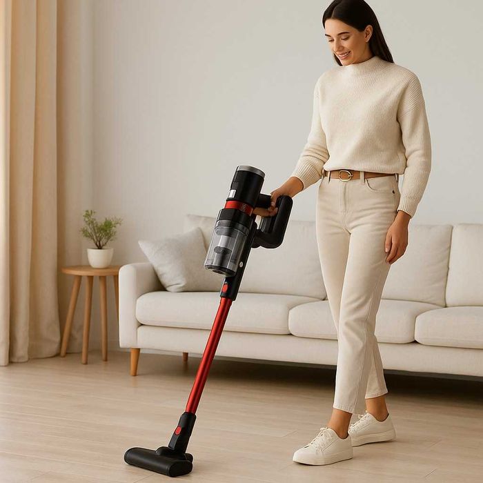 Безжична ръчна прахосмукачка тип „стик“ – V Group KB-703B/ПРОМОЦИЯ