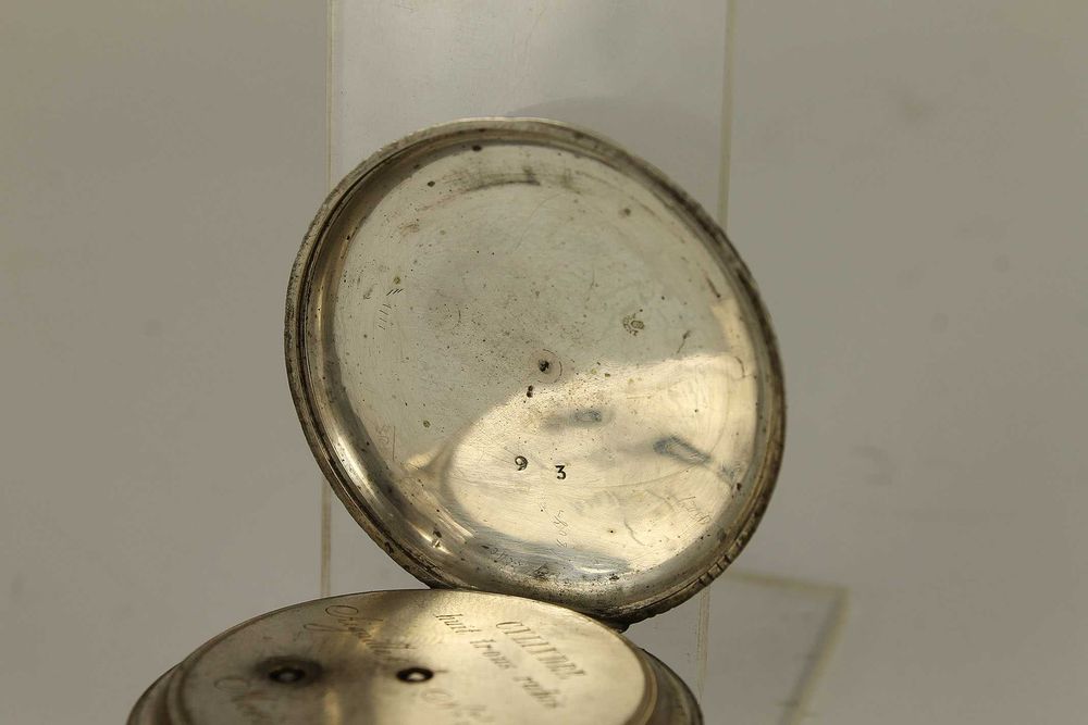 19 Век Швейцарски Джобен Сребърен Цилиндър С Ключе