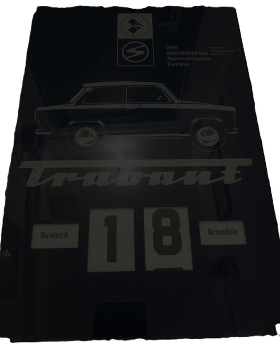 Un calendar pentru cei interesați de amintiri despre  mașina Trabant