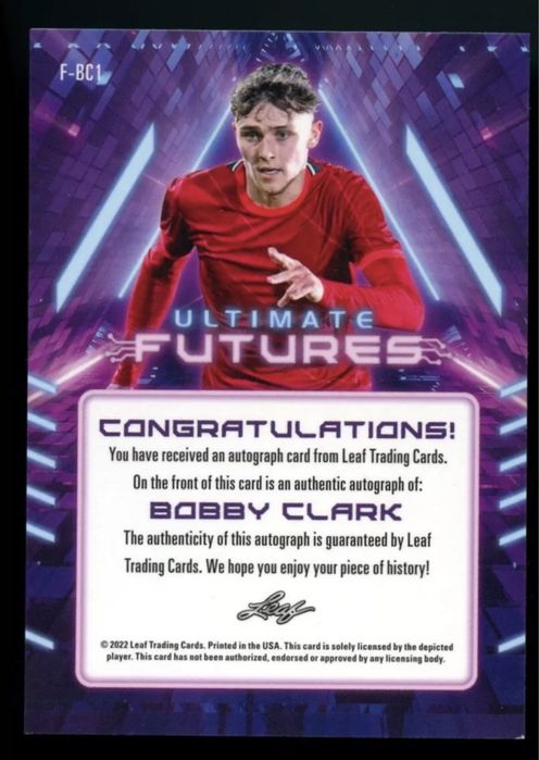 Подписана карта на Боби Кларк до 3 бройки в света