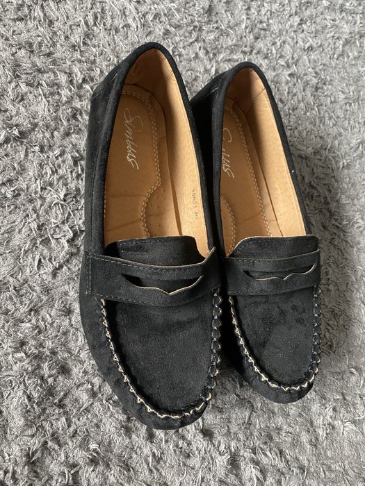 Mocasini catifea dama negri 40