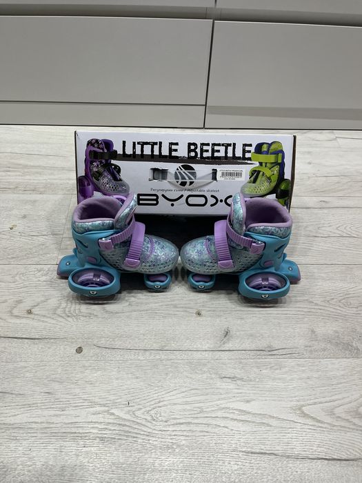 Регулируеми кънки BYOX с PVC колелца LITTLE BEETLE Frozen GIRL XS/26-29/