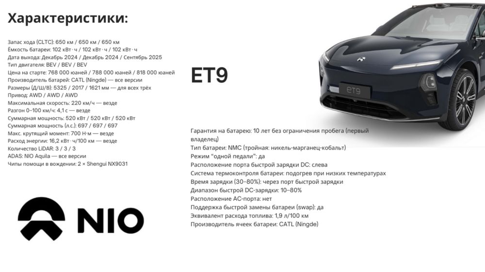 Nio ET9 в Ташкенте !!!